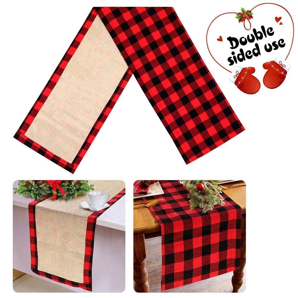 Best buffalo plaid table runner 36