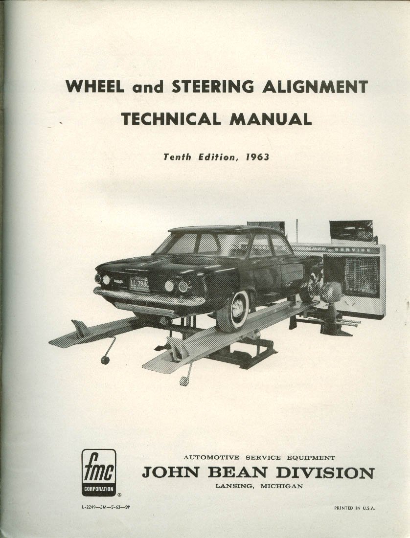 FMC John Bean Wheel & Steering Alignment Technical Manual 1963 at Amazon's  Entertainment Collectibles Store