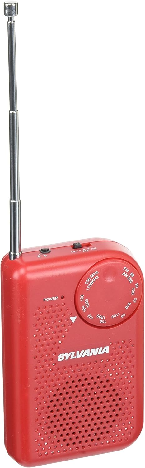 Portable AM/FM Pocket Radio With Built-In Speaker, Black: Electronics