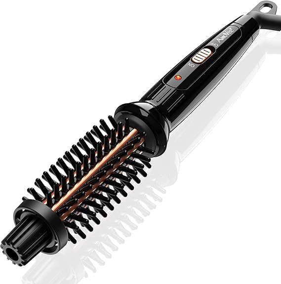 AmoVee Mini Curling Iron Travel Hair Brush AntiScald Curling Wand