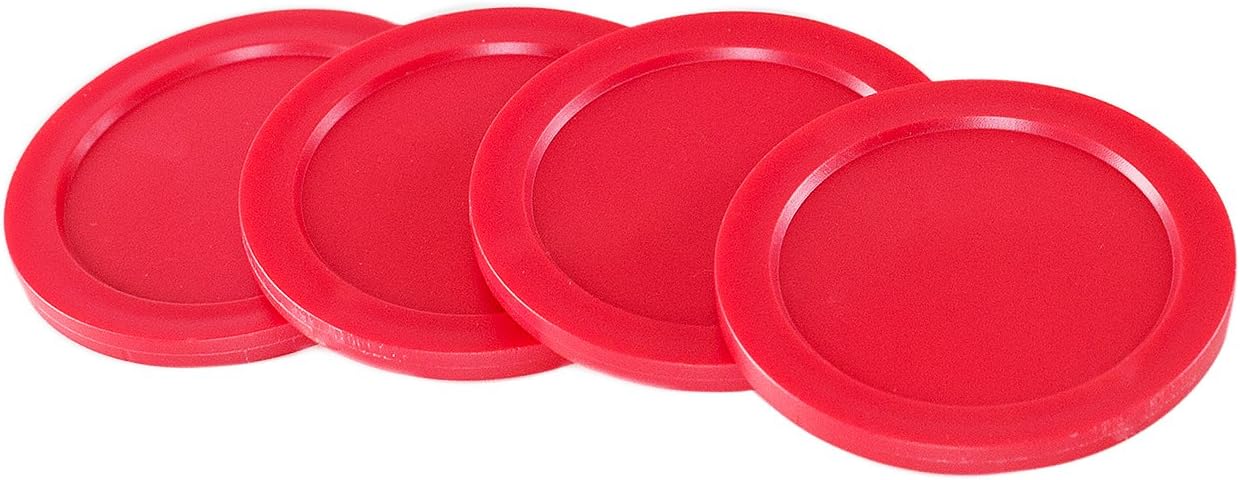 Super Z Outlet Light Weight Air Hockey Red Replacement Pucks & Slider Pusher Goalies for Game Tables, Equipment, Accessories (2 Striker, 4 Puck Pack) : Sports & Outdoors