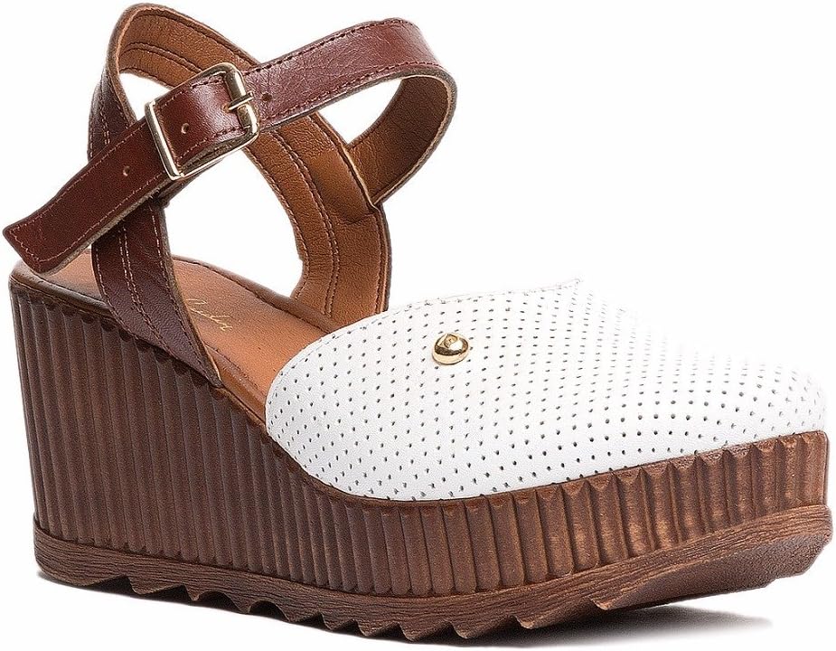 Pierre Cardin Women's Leather Platform Wedge Sandal