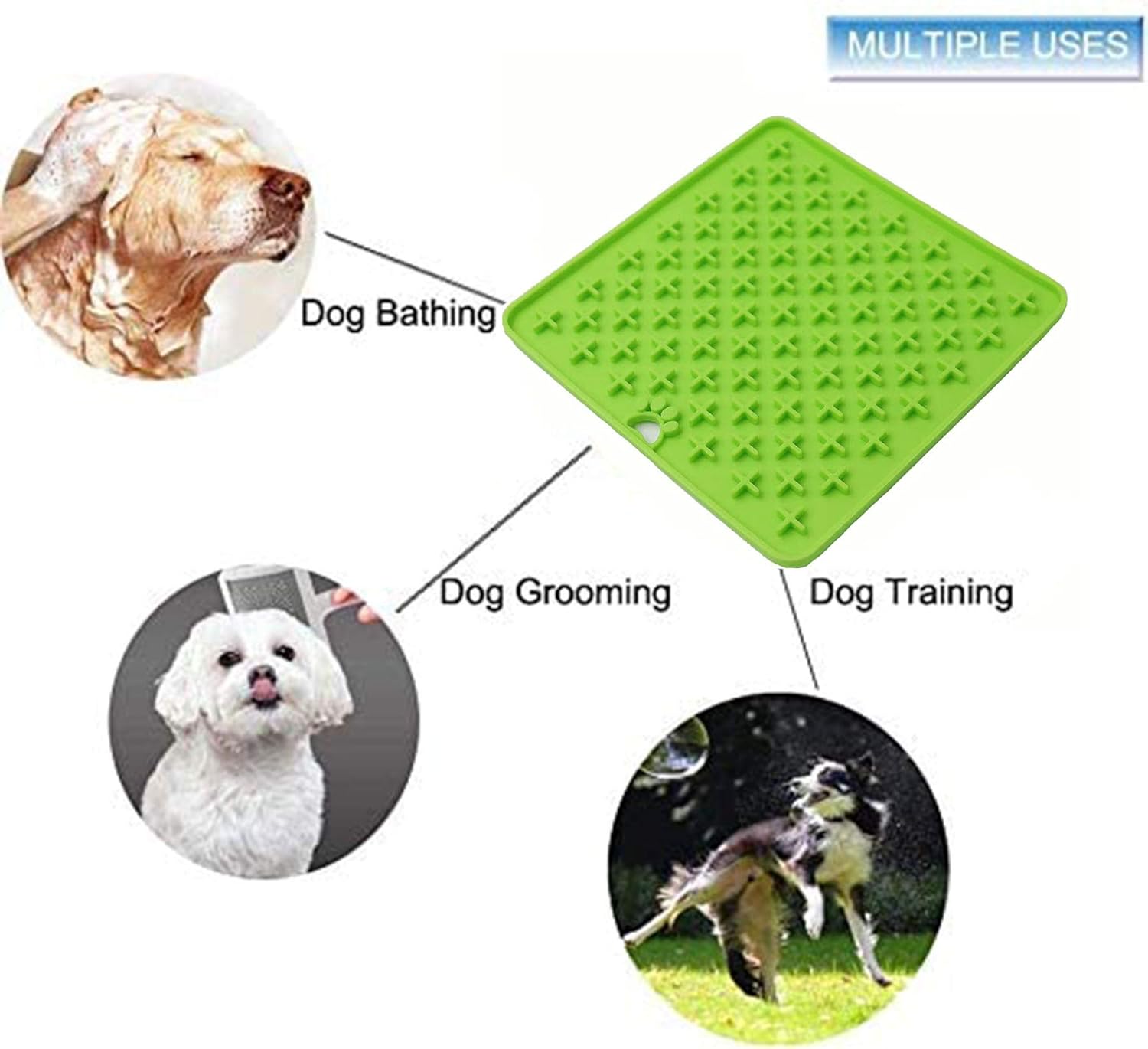 666 7.4 inchesSiliconeDog Lick Mats &Lick mat for Dogs&Lick mat Dogs Tuff&Dog Toothpaste