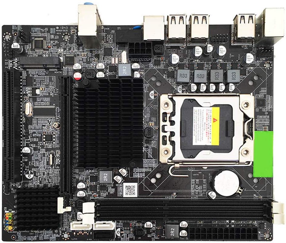 Classicoco X58 Desktop Computer Motherboard Mainboard LGA 1366 Socket DDR3 Memory Slot for Gaming