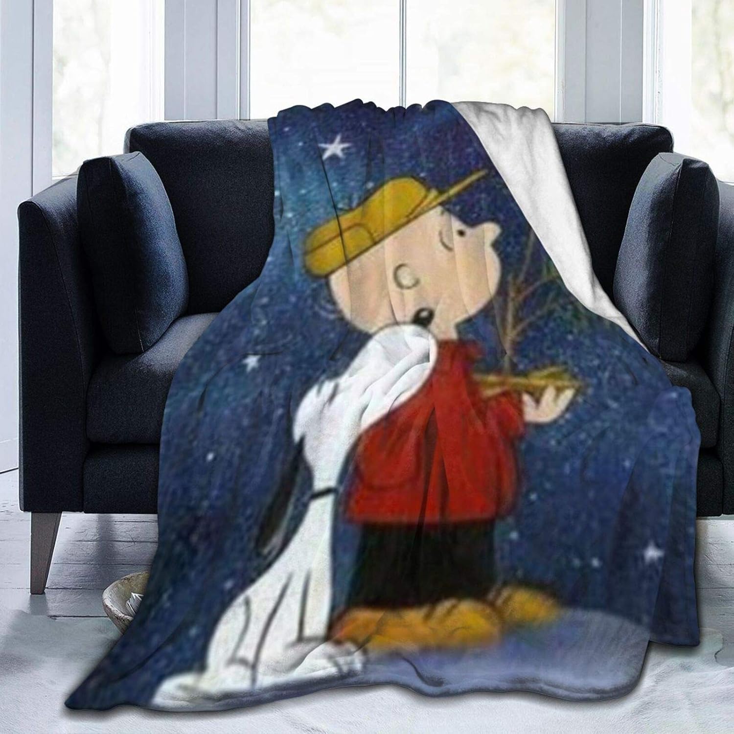 Amazon スヌーピーとチャーリーブラウンブランケット フランネル スローブランケット ソフトで心地よい毛布 ソファ ベッド リビングルーム用 50x40インチ ブランケット 毛布 オンライン通販