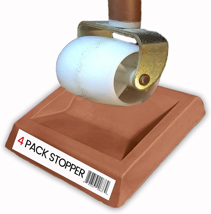 (4 Pack) iPrimio Newest Bed Stopper & Furniture Stopper. Caster
