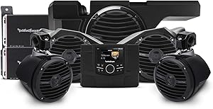 Rockford Fosgate RZR-STAGE4 600 Watt Stereo, Front and Rear Speaker, and Subwoofer Kit for Select 2014-2018 Polaris RZR Models
