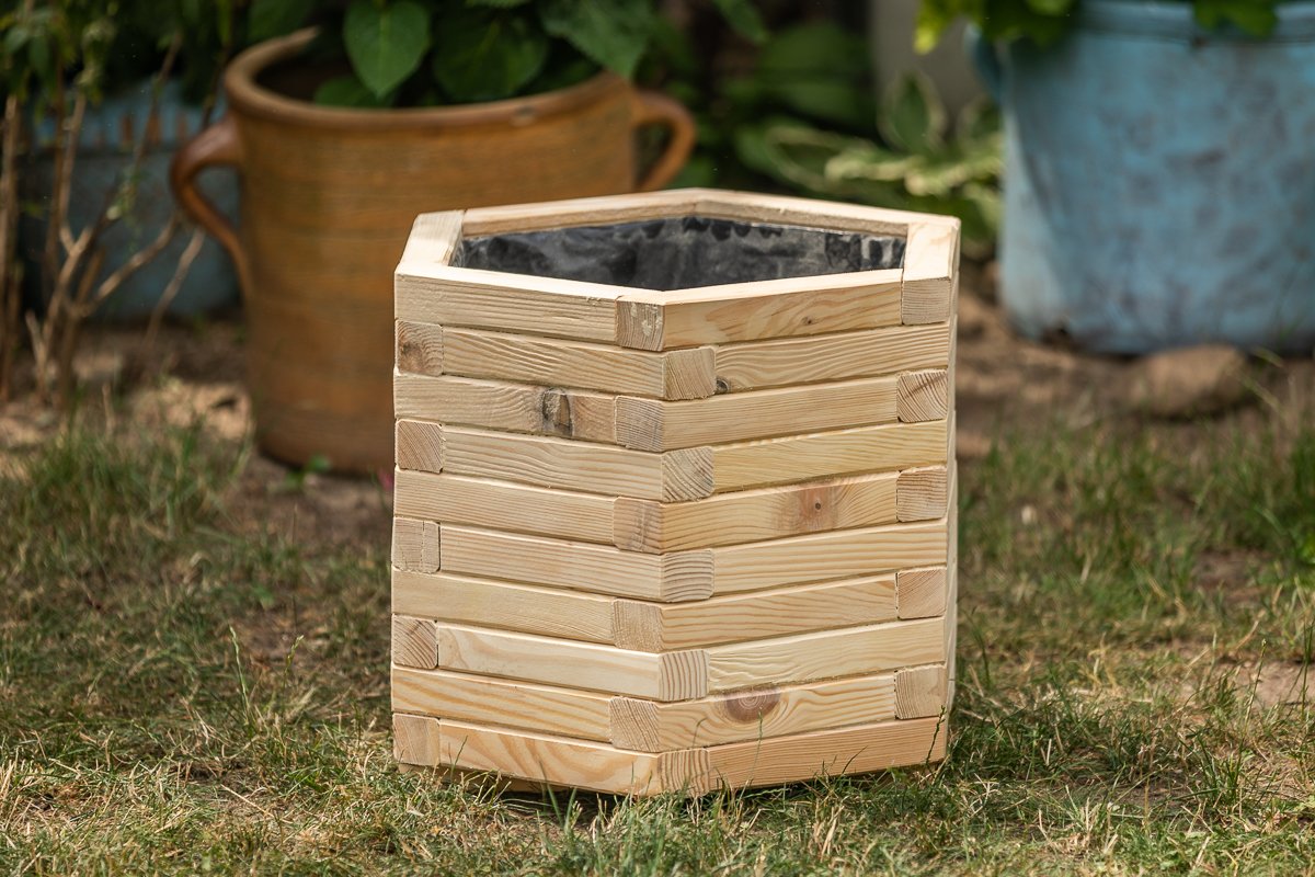 Pflanzkasten Holz Larisa Blumentopf Hit Diagonal 40cm Hoch Blumenkasten Sechseckige 50 Diagonal Garten Pflanzengefasse Gefasszubehor Pflanzkübel Holz Sechseckig