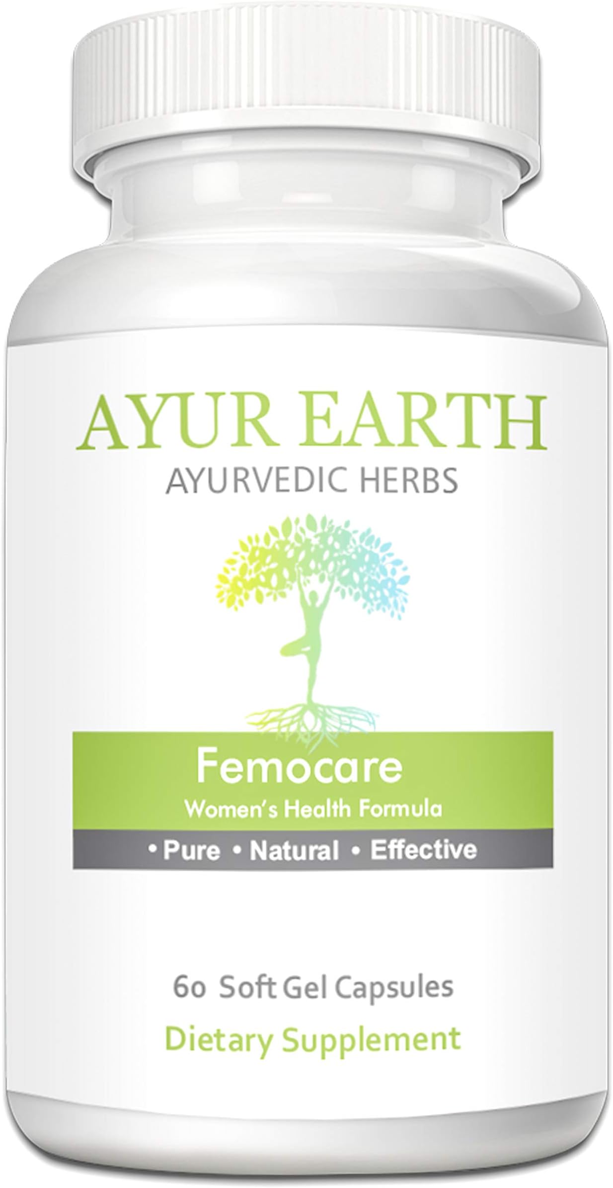Femocare - Ayurvedic PMS Relief & Women's Health Vitamins - Herbal Women's Hormone Balance Softgels - Natural Cycle, Period Pain, Ovulation Support Formula - 15 Day Supply (60 Capsules, 1000mg)