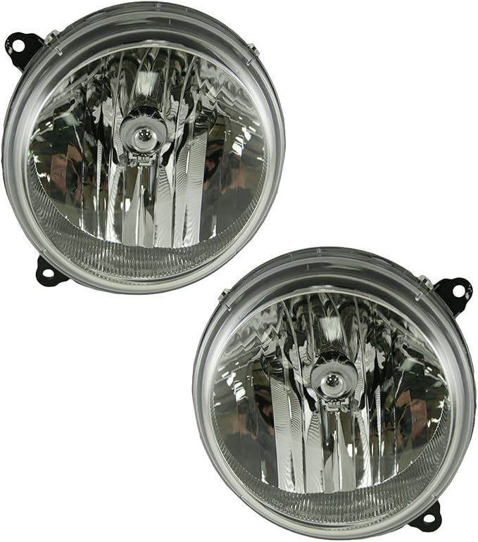 Headlights Headlamps Left & Right Pair Set for 0507 Jeep