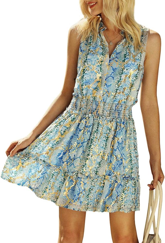 snake print summer dress