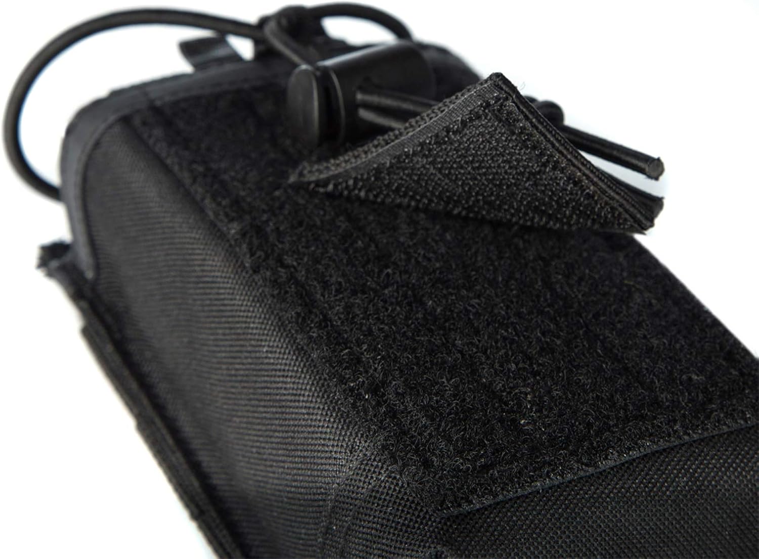 Tactical Radio Holder Radio Case Molle Radio Holster Military Heavy Duty Radios Pouch Bag for Two Ways Walkie Talkies Adjustable Storage with 1 Pack Patch