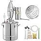VEVOR Water Alcohol Distiller 304 Stainless Steel Moonshine Still Wine Making Boiler Home Kit with Thermometer for…