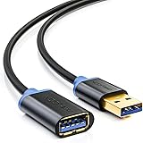 deleyCON [3m] USB 3.0 Super Speed Kabel - USB 3.0 Verl&auml;ngerungskabel - USB A-Stecker zu USB A-Buchse - USB 3.0 Super Speed Technologie - &Uuml;bertragungsraten bis zu 5Gbit/s - geschirmtes, flexibles PREMIUM USB 3.0 Kabel - schnelle und sichere Daten&uuml;bertragung - abw&auml;rtskompatibel zu USB 2.0 / USB 1.1 - Farbe: Schwarz/Blau