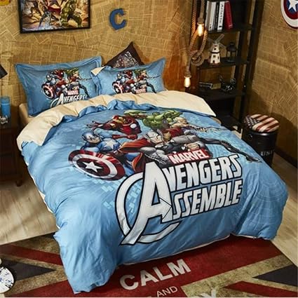 Amazon Com Evday Classic 3d Marvel Bedding Set For Kids 100