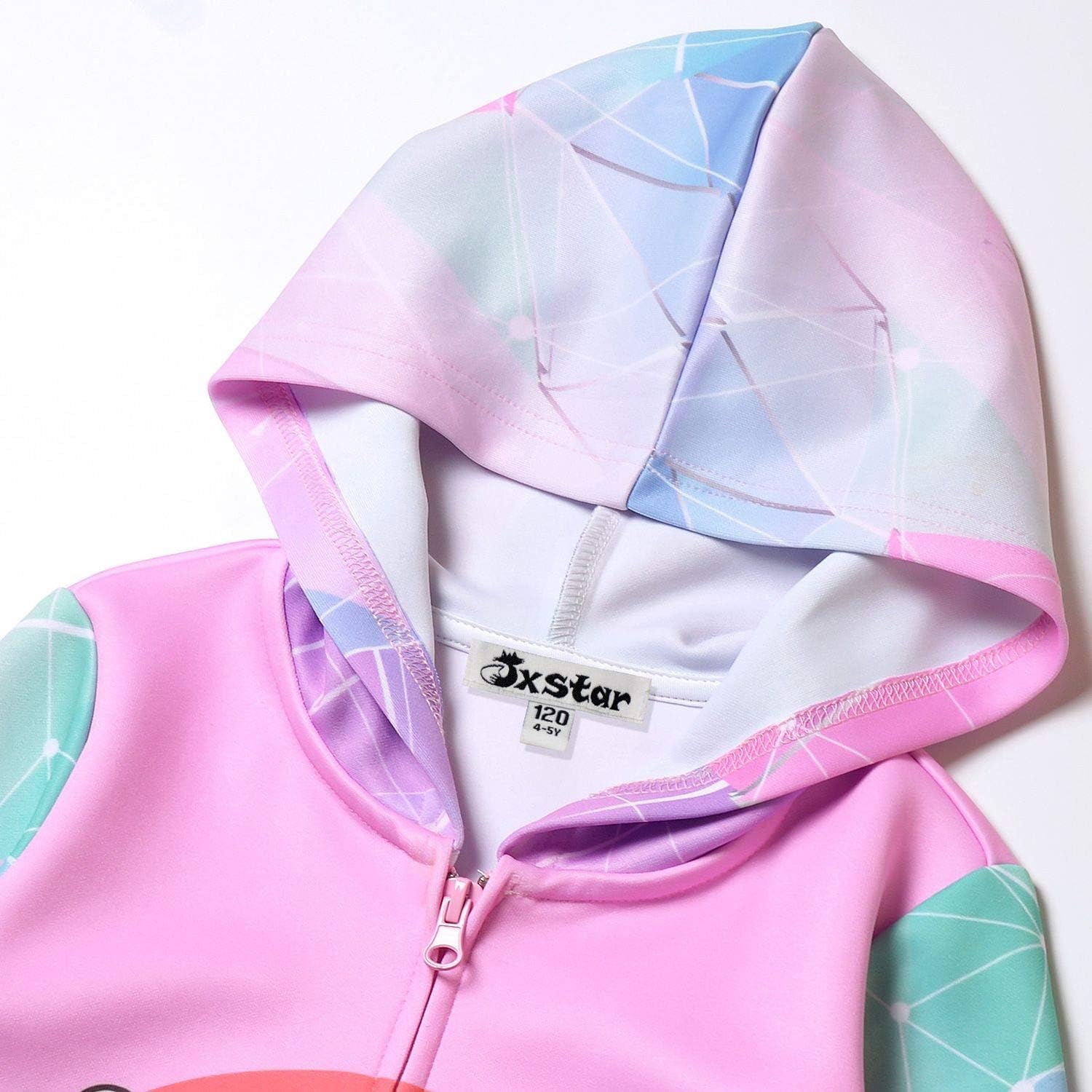 Girls Zip Up Hoodie Jacket Unicorn Sweatshirt with Pockets: Clothing