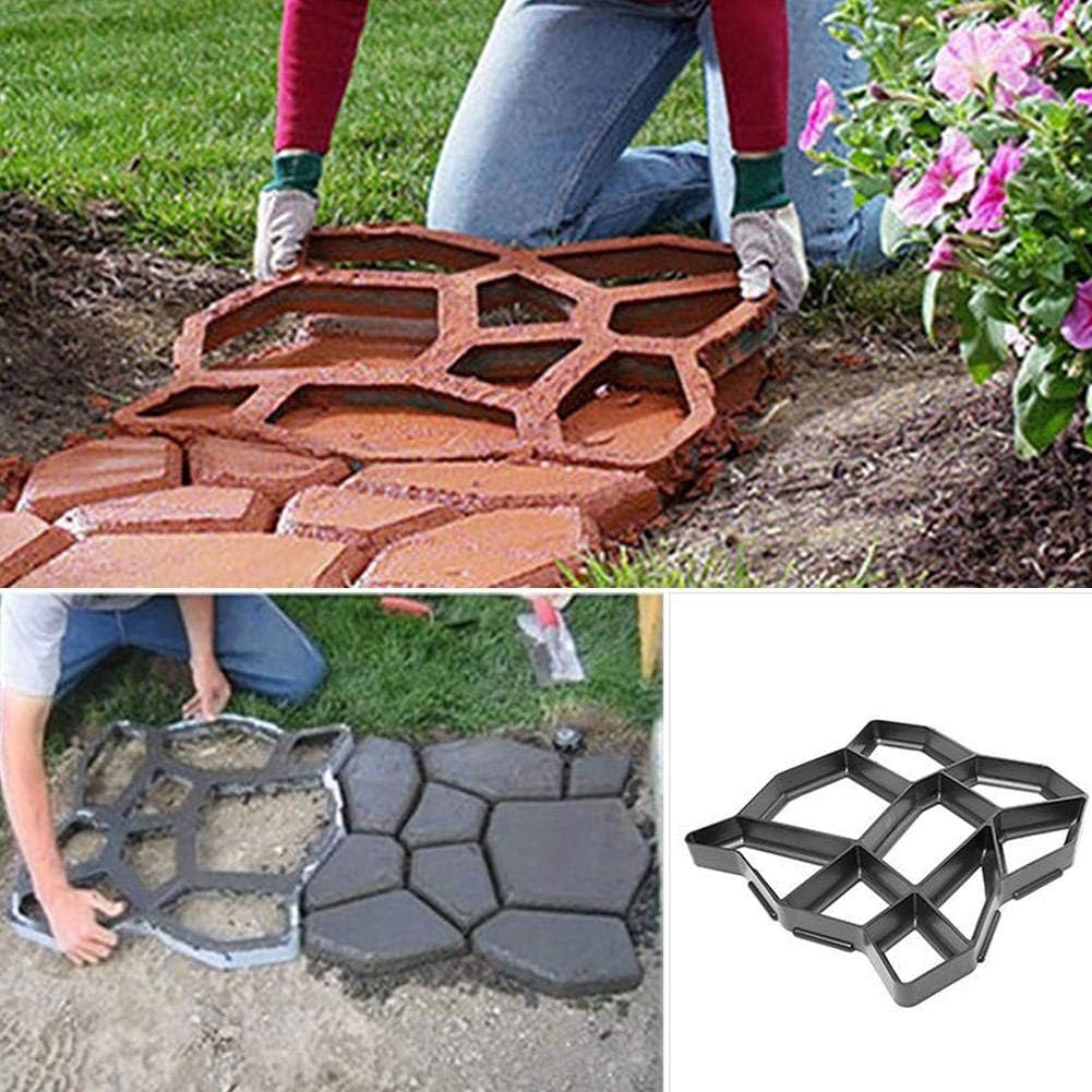 Dough Q D I Y Gehweg Pflasterform Gehweg Betonpflaster Kopfsteinpflaster Giessform Pflastermacher Stein Schablone Beton Giessform Garten Schablone Mit 1 7 8 9 Kammer