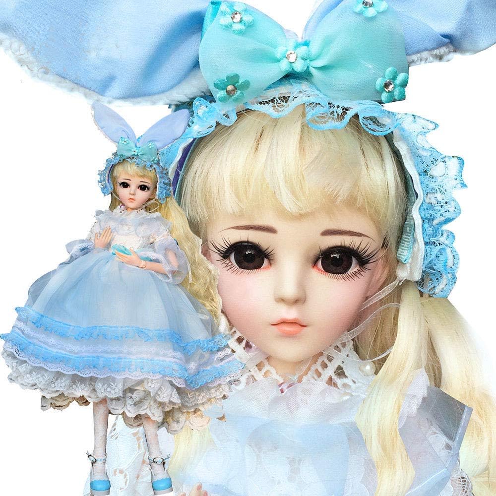 EVA BJD 1/3 BJD Doll Fairy Princess 23inch 60cm Ball Jointed Dolls with Full Set Clothes Wigs Shoes Socks (Rona)