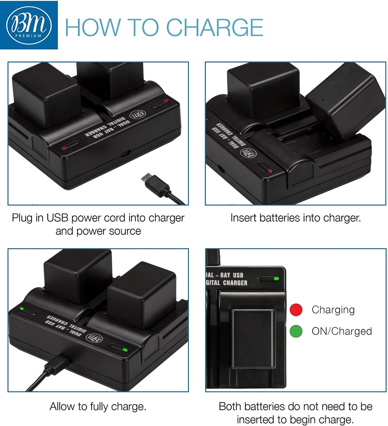 BM Premium 2 BP-727 Batteries and Dual Charger for Canon Vixia HFR80 HFR82 HFR800, HFR70, HFR72, HFR700, HFR32, HFR300, HFR40, HFR42, HFR400, HFR50, HFR52, HFR500, HFR60, HFR62, HFR600 Camcorder : Camera & Photo
