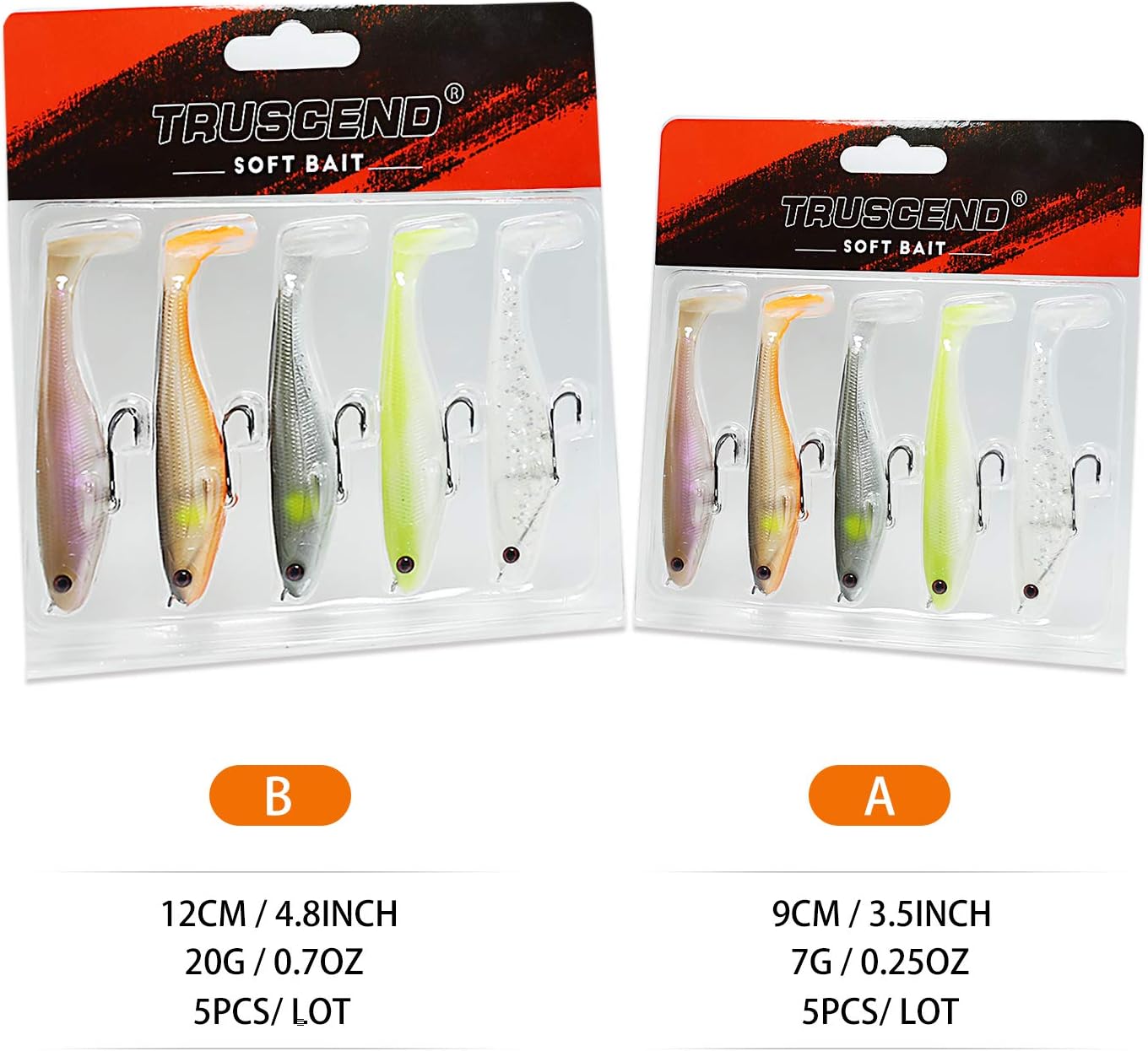 TRUSCED Power Soft Fishing Lures Pre-Rigged BKK Hook, Japan Formula, Slow Sinking, Swimming, Jerking, Freshwater or Saltwater Swimmer for Bass Trout Pike Fishing : Sports & Outdoors