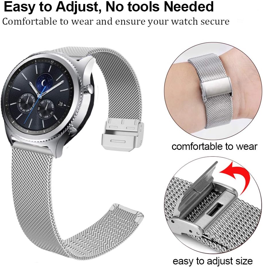 DEALELE Band Compatible with Samsung Gear S3 / Galaxy Watch 46mm / Galaxy Watch 3 45mm - Image 3