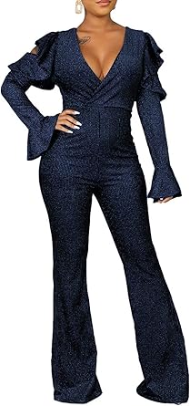 long sleeve sparkly jumpsuit