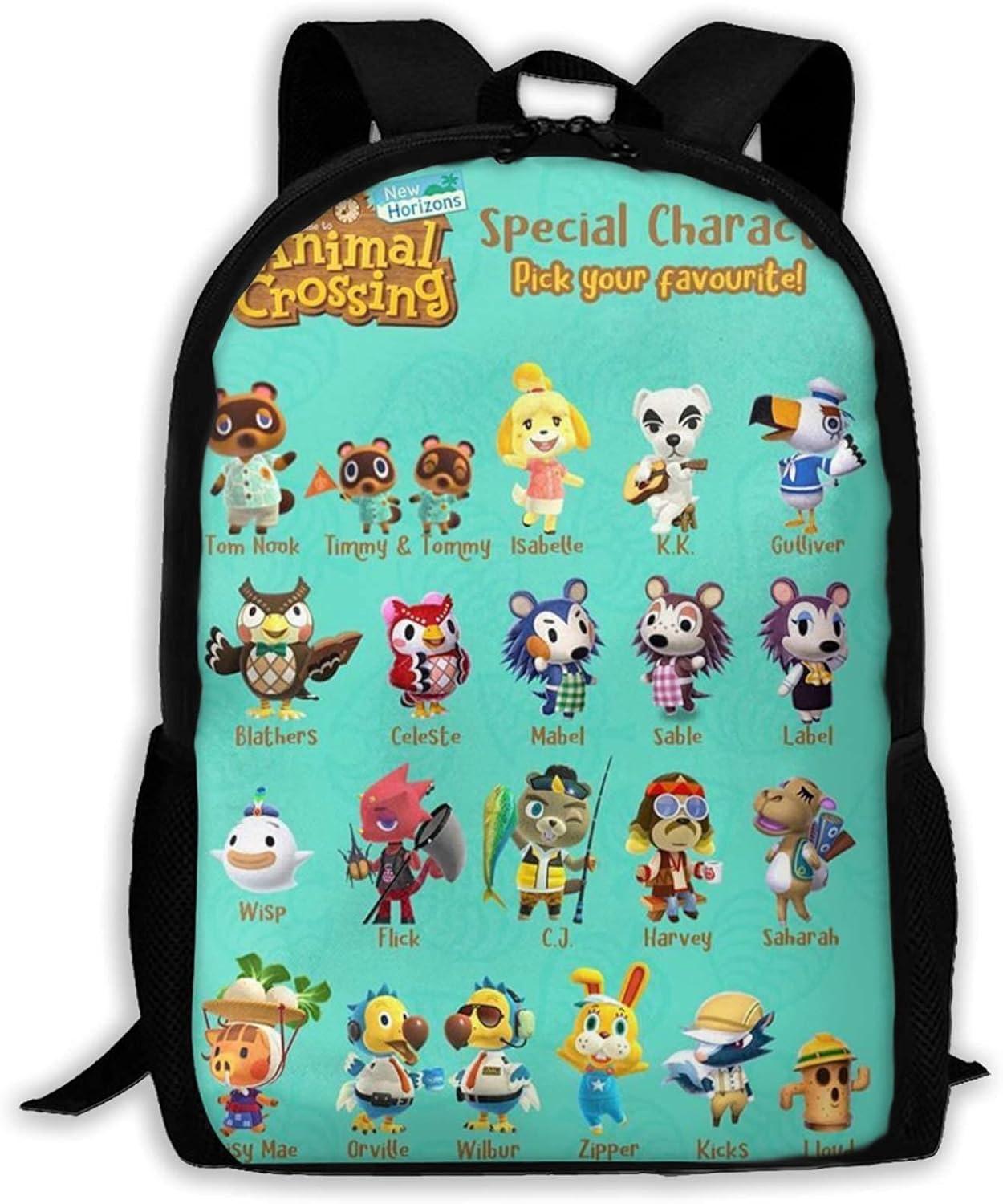huatongxin Teens Waterproof Animal_Crossing School Bag for Boys Girls