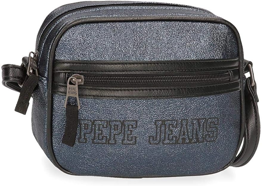 Pepe Jeans Chemistry Small Shoulder bag Blue 18x15x5 cm PU and