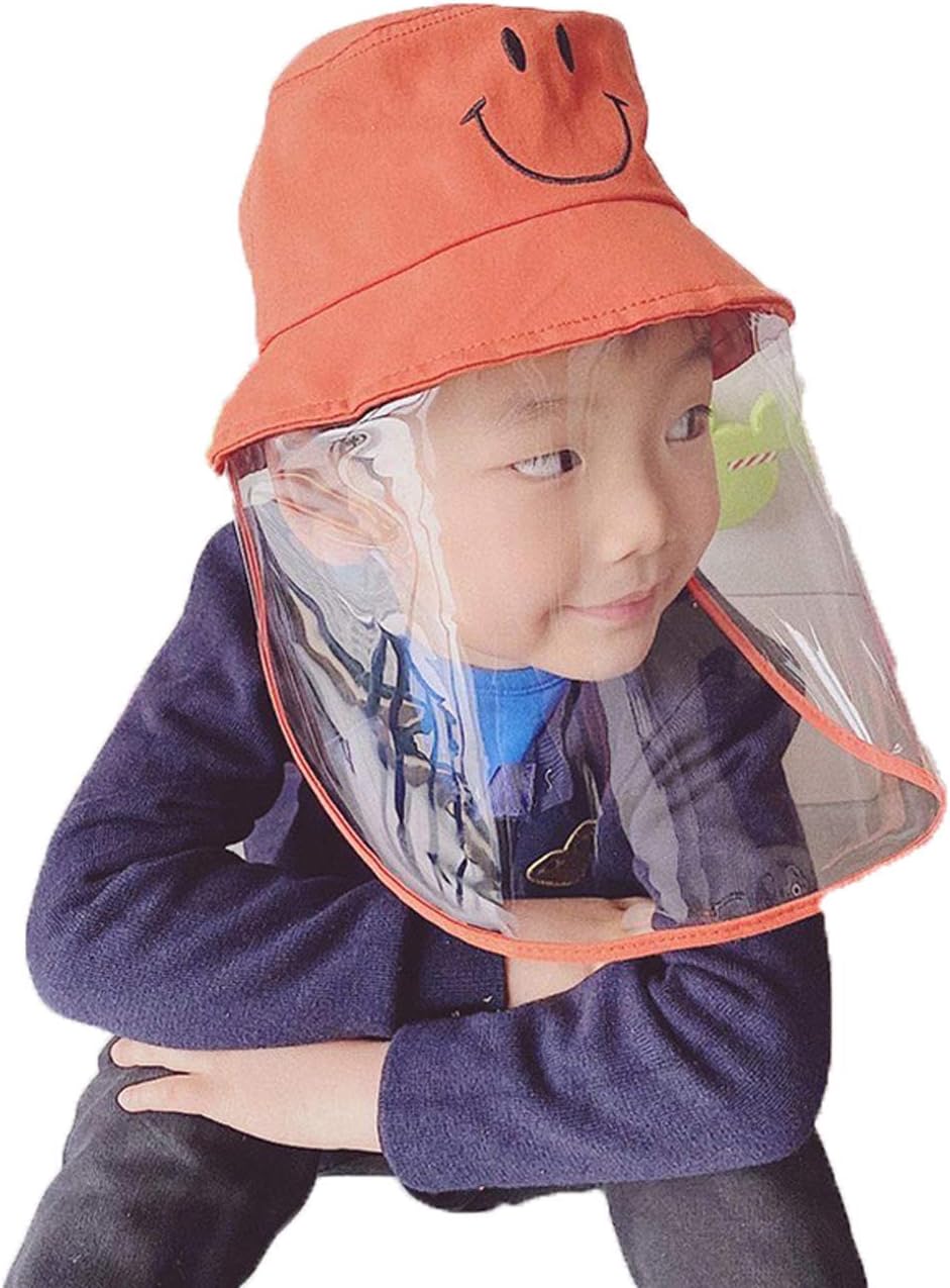 3-13 Years Kids Toddler Baby Boys Girls Anti Spitting Anti-Dust Protective Hat Face Shield Fisherman Sun Hat