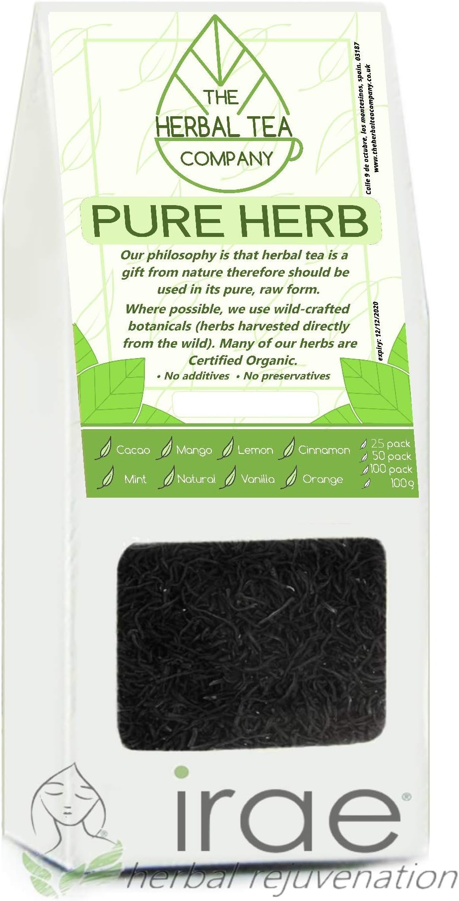 Bay Leaf Tea Pure Herb Tea Bags Organic With Mint Flavour 25 Pack