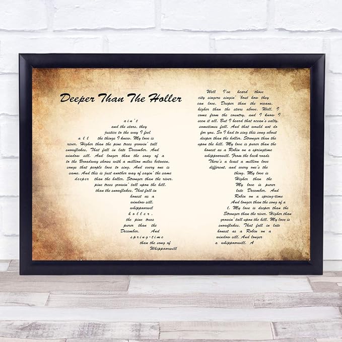 Amazon Com Deeper Than The Holler Man Lady Couple Song Lyric Quote Print Office Products You know you're in love when you can't fall asleep because reality is finally better than your dreams. ― dr. amazon com