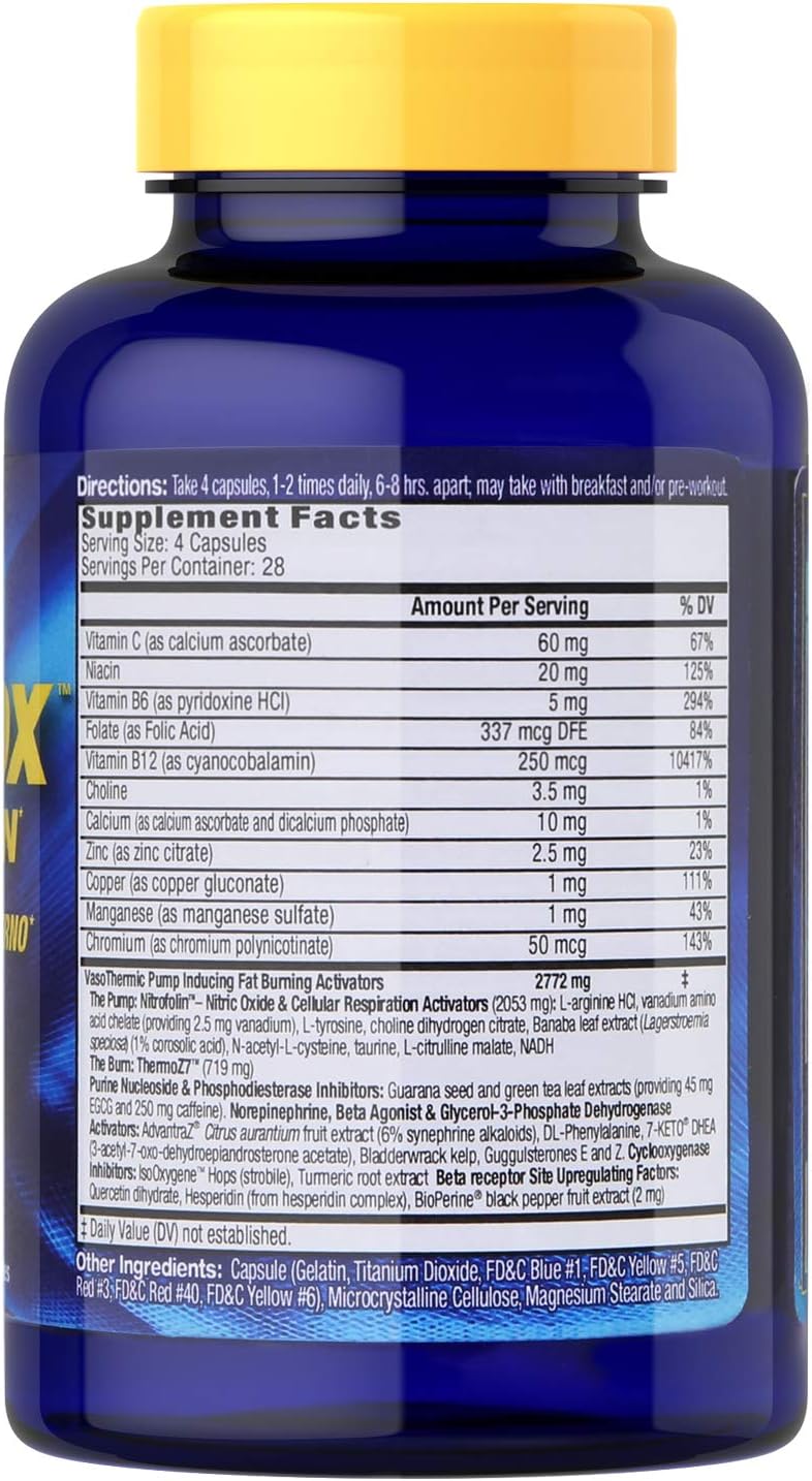 MHP Anadrox Pump & Burn, Nitric Oxide Fat Burning Inferno, 112 capsules: Health & Personal Care
