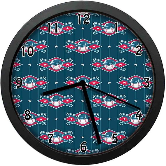 luckboy-zm - Reloj de Pared con Marco (25,4 cm), diseño Moderno de