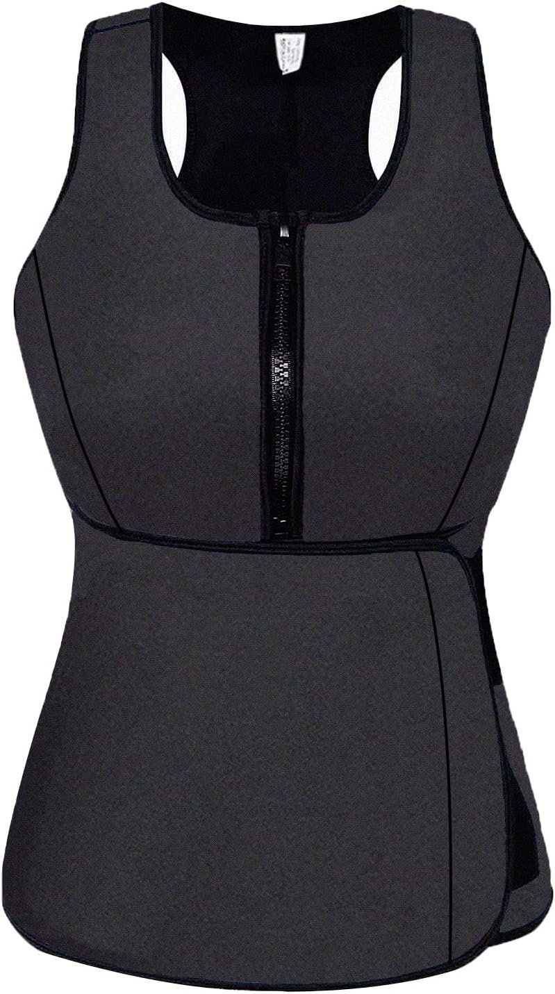 SlimmKISS Neoprene Sweat Vest for Women, Slimming Body Shaper with Adjustable Waist Trimmer Belt, Weight Loss