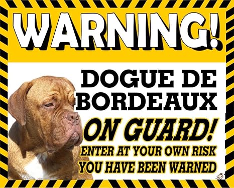 Dogue De Bordeaux French Mastiff Gelb Achtung Hund Metall Schild 95 Amazon De Kuche Haushalt
