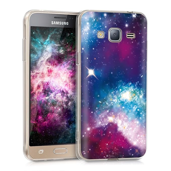 kwmobile Samsung Galaxy J3 (2016) DUOS Hülle - Handyhülle für Samsung Galaxy J3 (2016) DUOS - Handy Case in Mehrfarbig Pink S