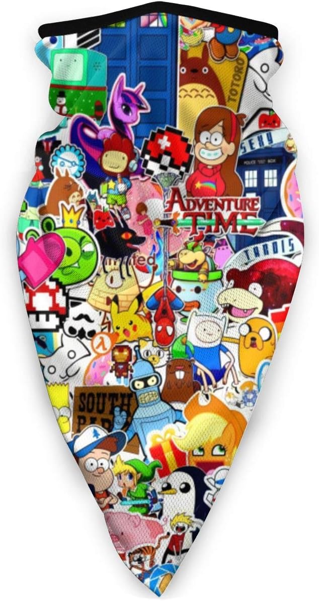 Cartoon Anime Balaclava Multifunctional Headbands Scarf Windproof Sports & Casual Headwears