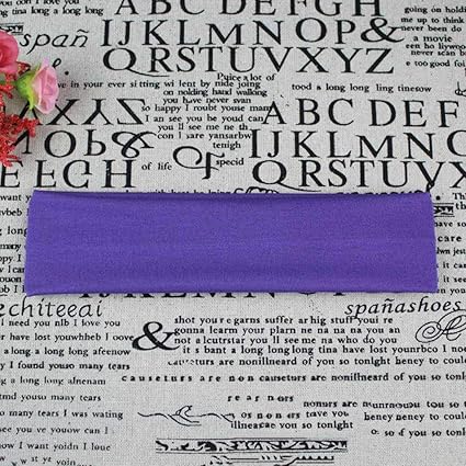 ellaroom Elaborate Available 4 Pcs Yoga Hair Bands Sport Elastic Headband Sports Yoga Accessory Dance Stretch Ribbon Hairband(None Deep Purple)