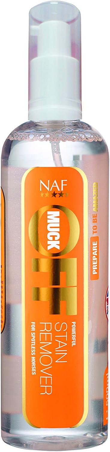 NAF Muck Off Stain Remover 500ml, Powerful Spray for Tough Stains on Horse Coats, Lifts Dirt, Manure & Grass Marks