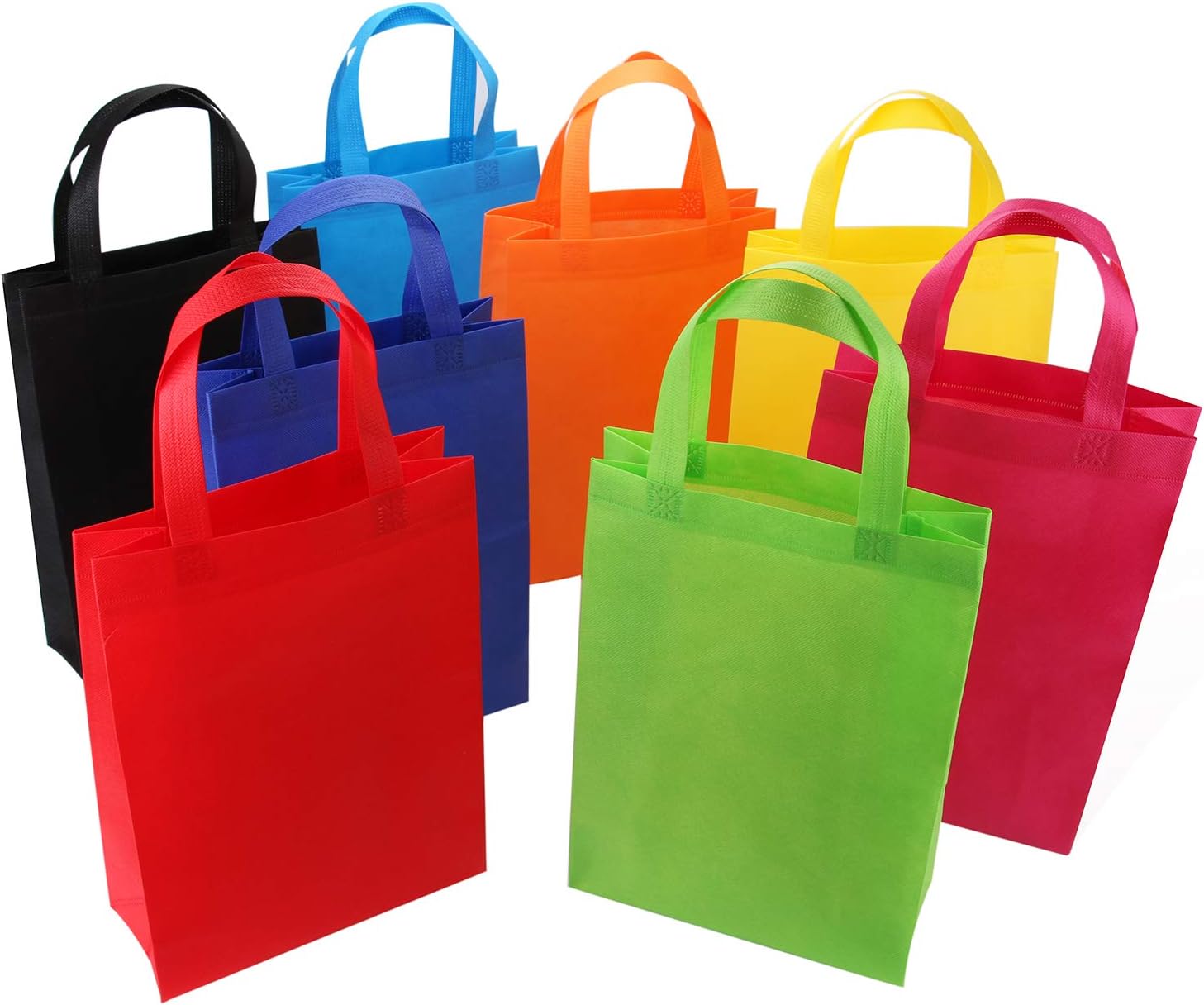 Tosnail 32 Pack Reusable Gift Bags Party Bags Fabric Tote Bags Treat Bags - Assorted 8 Colors
