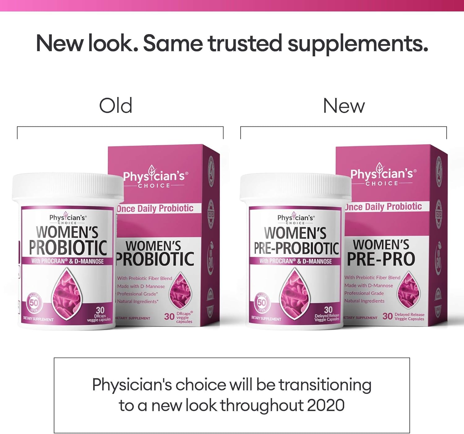Prebiotics & Probiotics for Women - Clinically Proven ProCran - Organic Prebiotics, 50 Billion CFU, D-Mannose & Cranberry for Digestive, Immune, Feminine Health, Soy & Dairy Free, 30 Vegan Capsules: Health & Personal Care