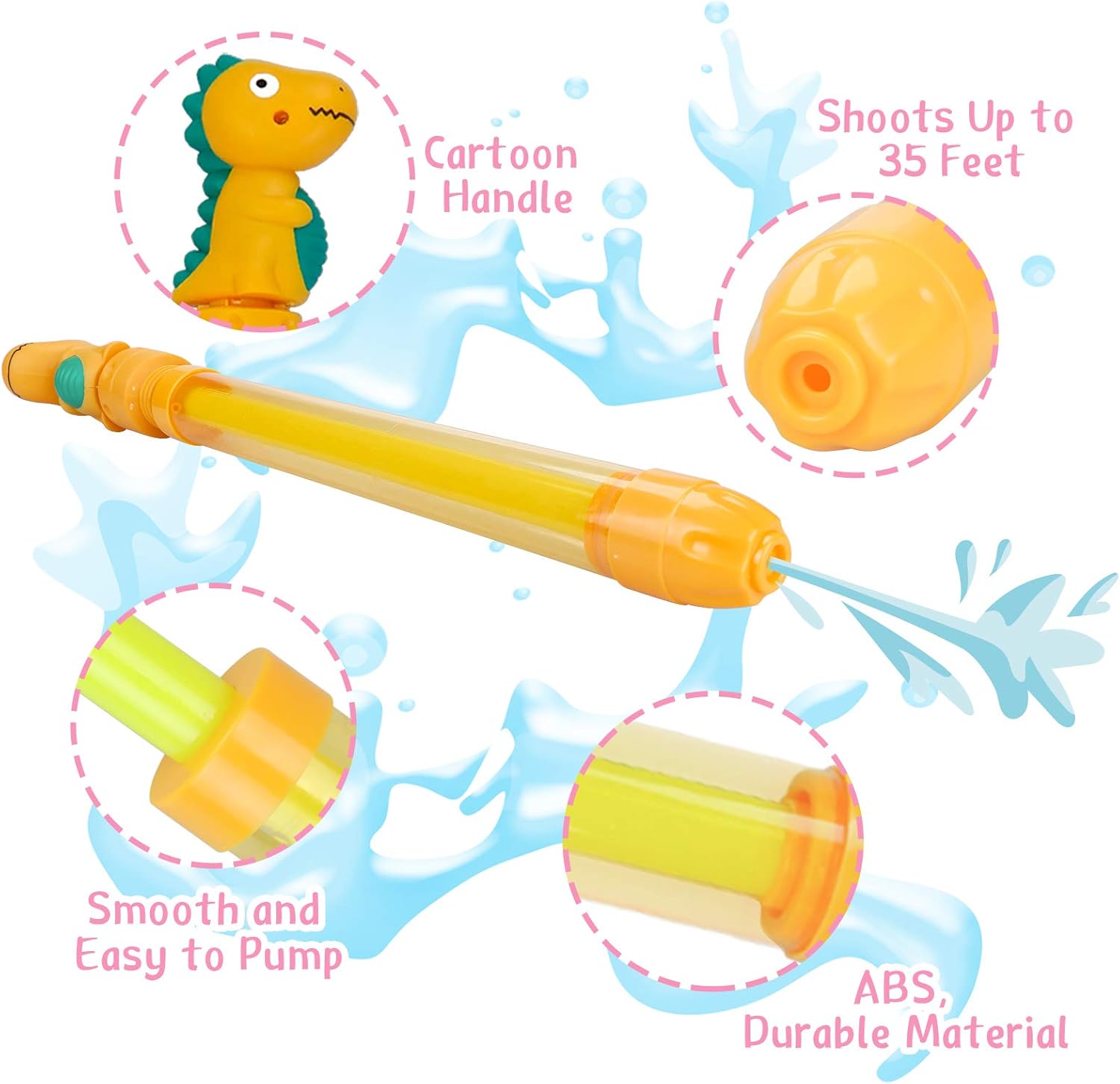 Tagitary Water Guns,Squirt Gun 6 Pack Water Blaster Guns Set ,Soaker Gun Water Toys for Kid&Adult Summer Swimming Pool Beach Sand Outdoor Water Activity Fighting Play Toy: Toys & Games