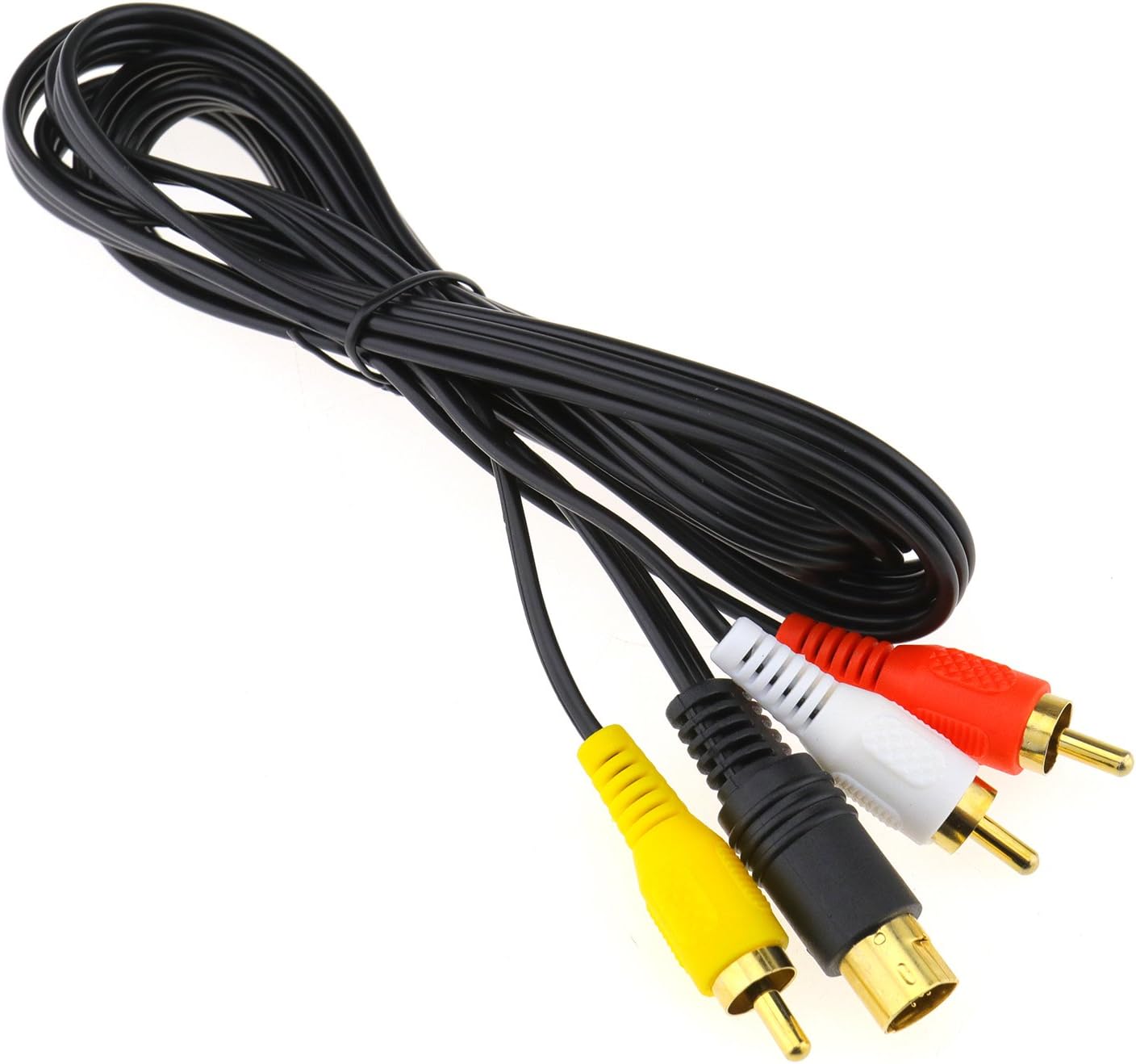 Micro Traders 70.87inch RCA AV TV Cable Lead Scart Gold Plated Compatible with Sega Saturn Game Console: Home & Kitchen