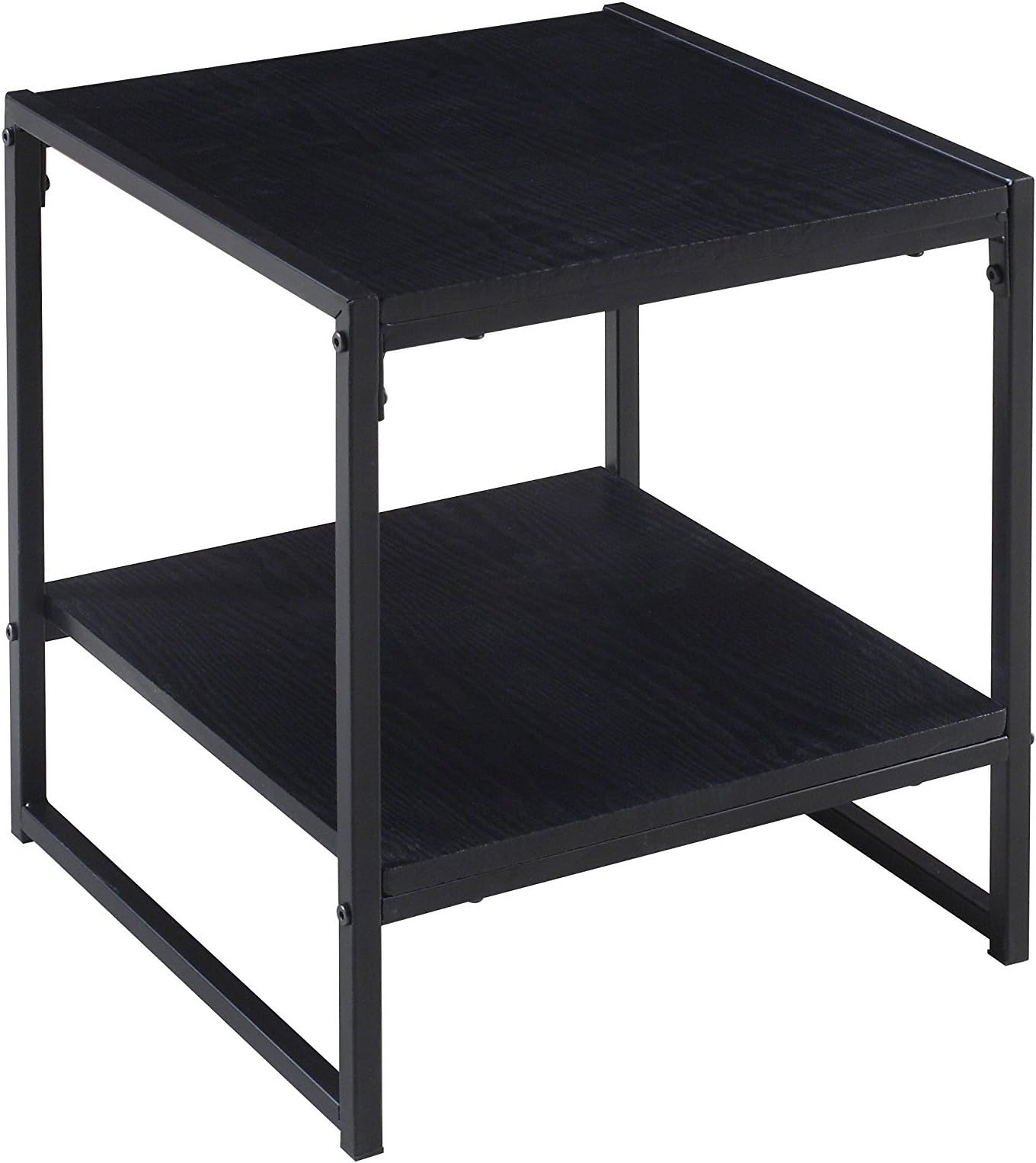Madison Home Hillcrest Robinson Modern 16-inch Square Side Table Black