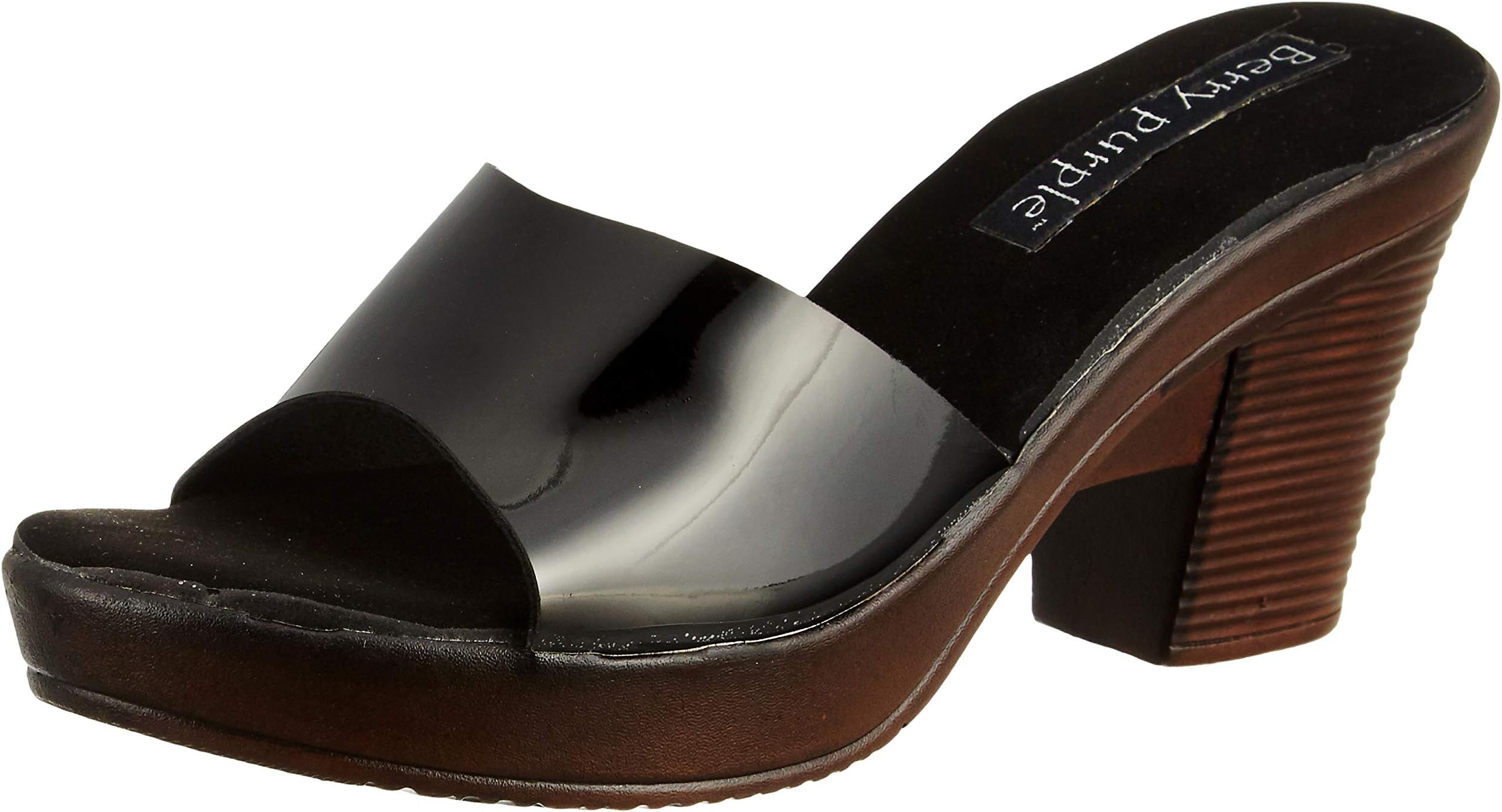 Berry Purple Women Black Pumps-6 UK (39 EU) (7 US) (HMP1064B)