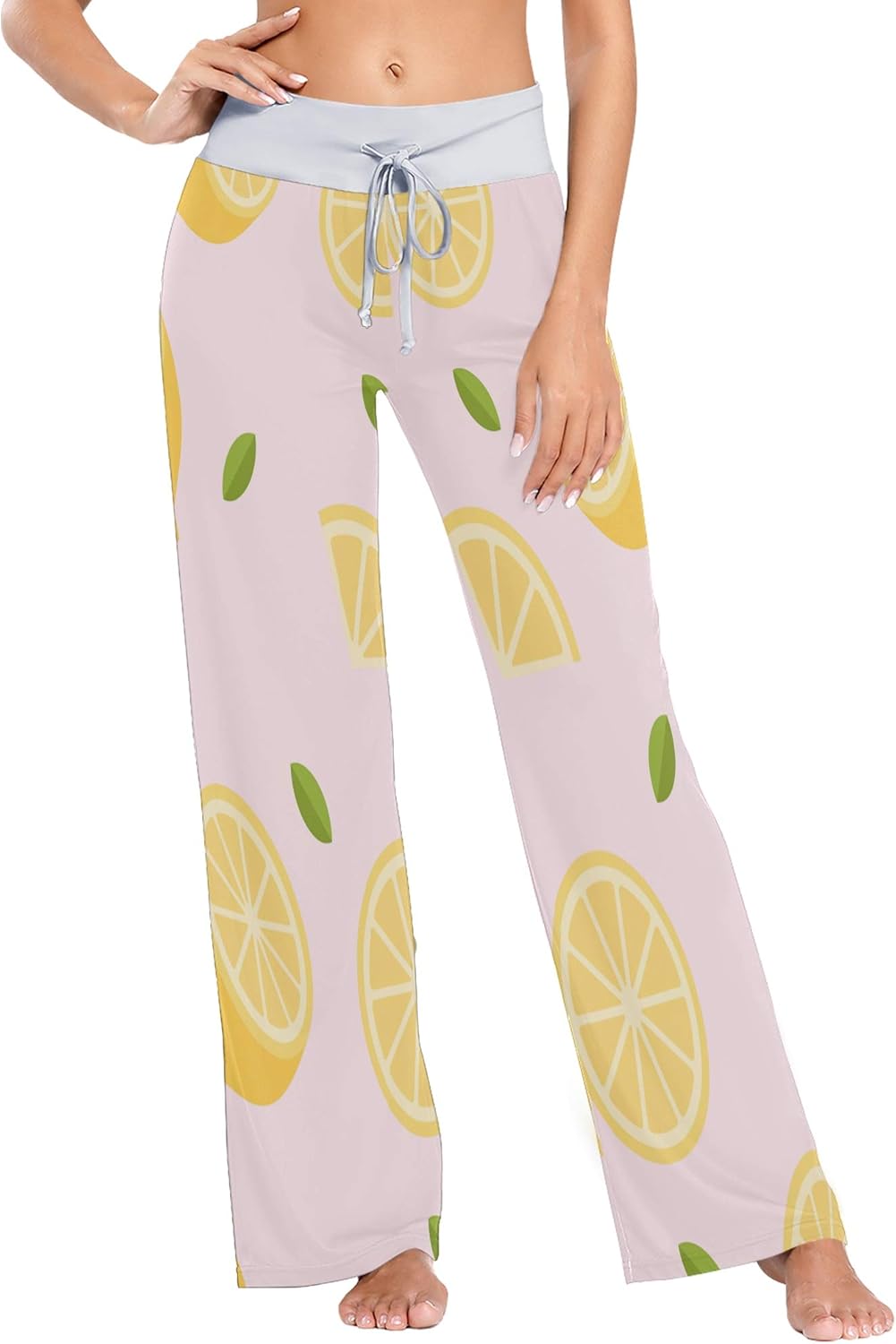 Women Comfortable Girl Print Hand Drawn Lemon Slices Ladies' Pajamas at Amazon Womenâs Clothing 