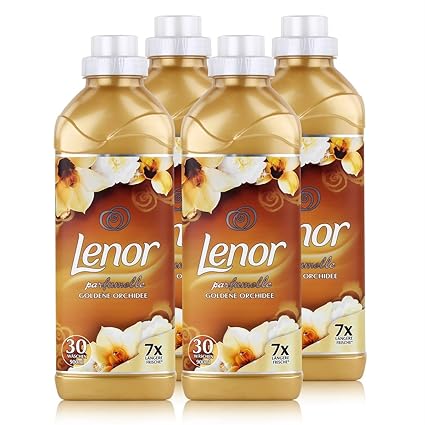 Lenor Goldene Orchidee Weichspüler 900 ml / 30 WL/7x längere Frische (4er Pack)