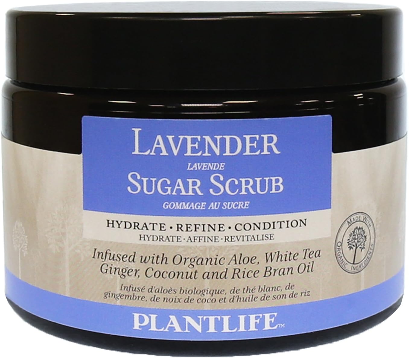 Lavender Face & Body Sugar Scrub - 100% Natural, 14 oz