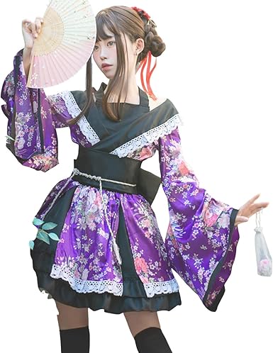 Amazon レディレイジー Lady Lazy ミニ 着物 ワンピース コスプレ 和服 ドレス 衣装 和装 Cos 大きいサイズ 制服 衣装 撮影 女装 服 Cosplay かわいい ロリータ 和風 メイド 芸妓 舞妓 花魁 巫女 お祭り 文化祭 制服