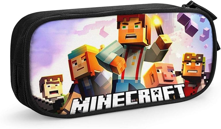 Amazon Minecraft マインクラフト グッズ ペンケース 大容量 筆箱 化粧ポーチ おしゃれ 鉛筆 ケース 大容量 多機能 軽量 小学生 中学生 男の子 女の子 文房具 ダブルジッパ 通学 プレゼント こどもの日プレゼント 文房具 オフィス用品 文房具 オフィス用品